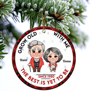 Grow Old With You - Personalized Husband And Wife Ornament