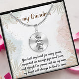 Birthday Flower - Gift for mom, wife,girlfriend, grandma - Personalized Round Pendant Necklace