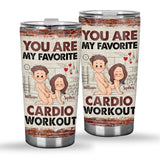 Cardio Workout - Personalized Couple Tumbler
