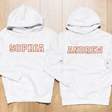 Custom Name - Personalized Sibling Embroidered Hoodie
