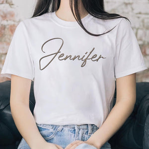 Custom Name - Personalized granddaughter Embroidered T-shirt