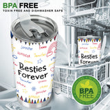 Besties Forever - Gift for friend - Personalized Tumbler