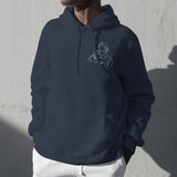 Custom Line Art - Personalized Step Dad Embroidered Hoodie