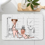 I Just Want To Touch - Personalized Couple Bathroom Curtain & Mats Set