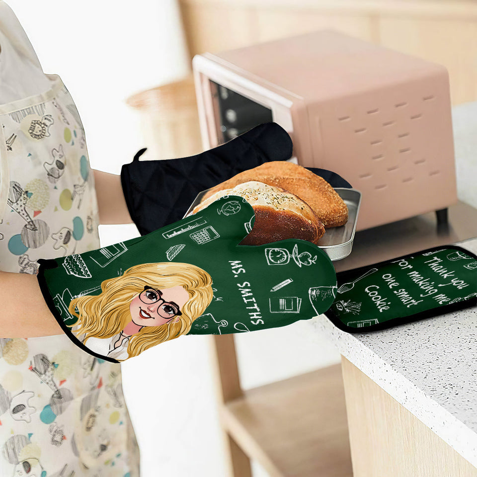 How Sweet It Is To Be Taught By You - Personalized Teacher Oven Mitts & Pot Holder Set