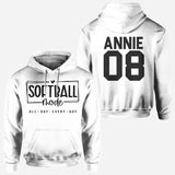 Sofball Mode All Day - Personalized Softball All Over Shirt