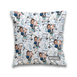 Photo Inserted Funny Golfer - Personalized Golf Throw Pillow