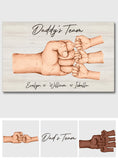 We Are A Team - Personalized Father Canvas And Poster