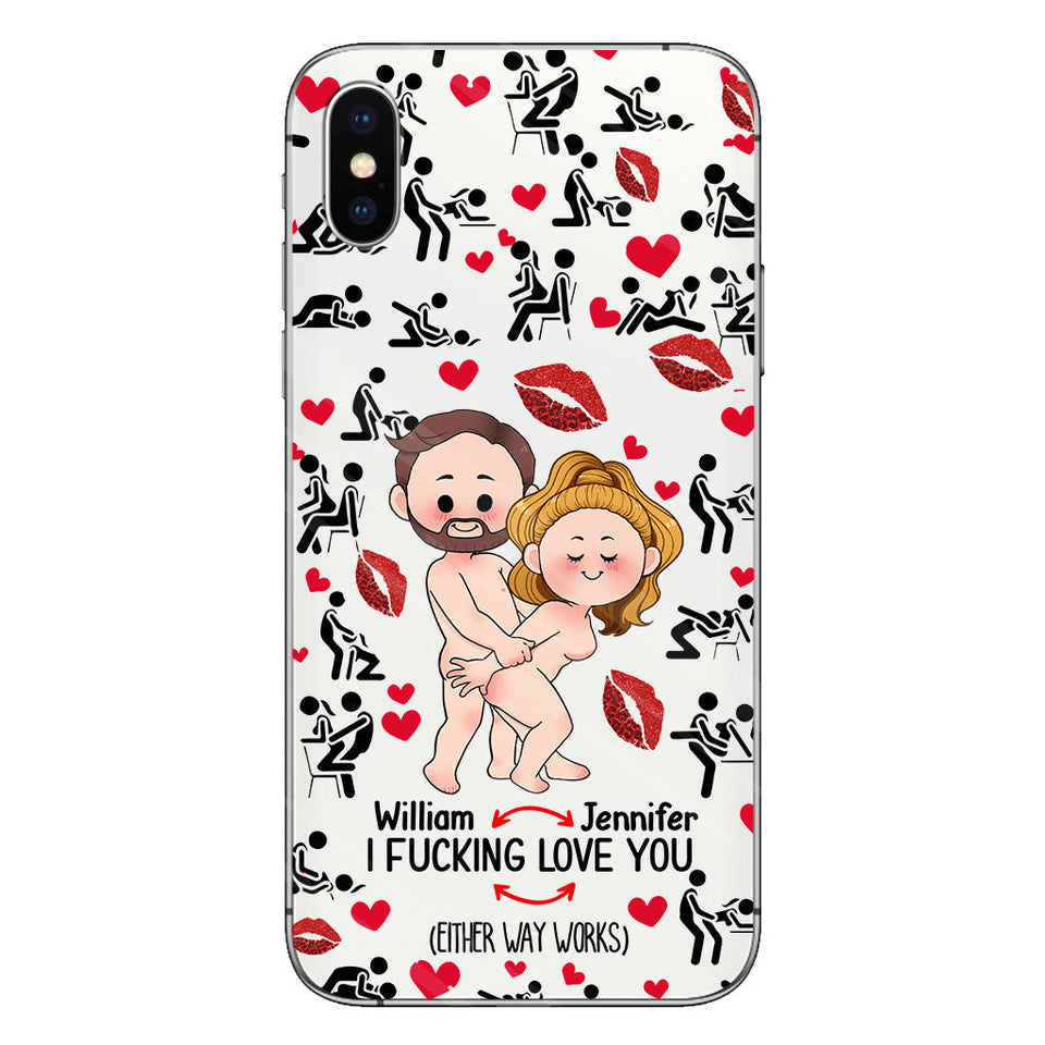 I Love You - gift for husband, wife, boyfriend, girlfriend - Personalized Clear Phone Case