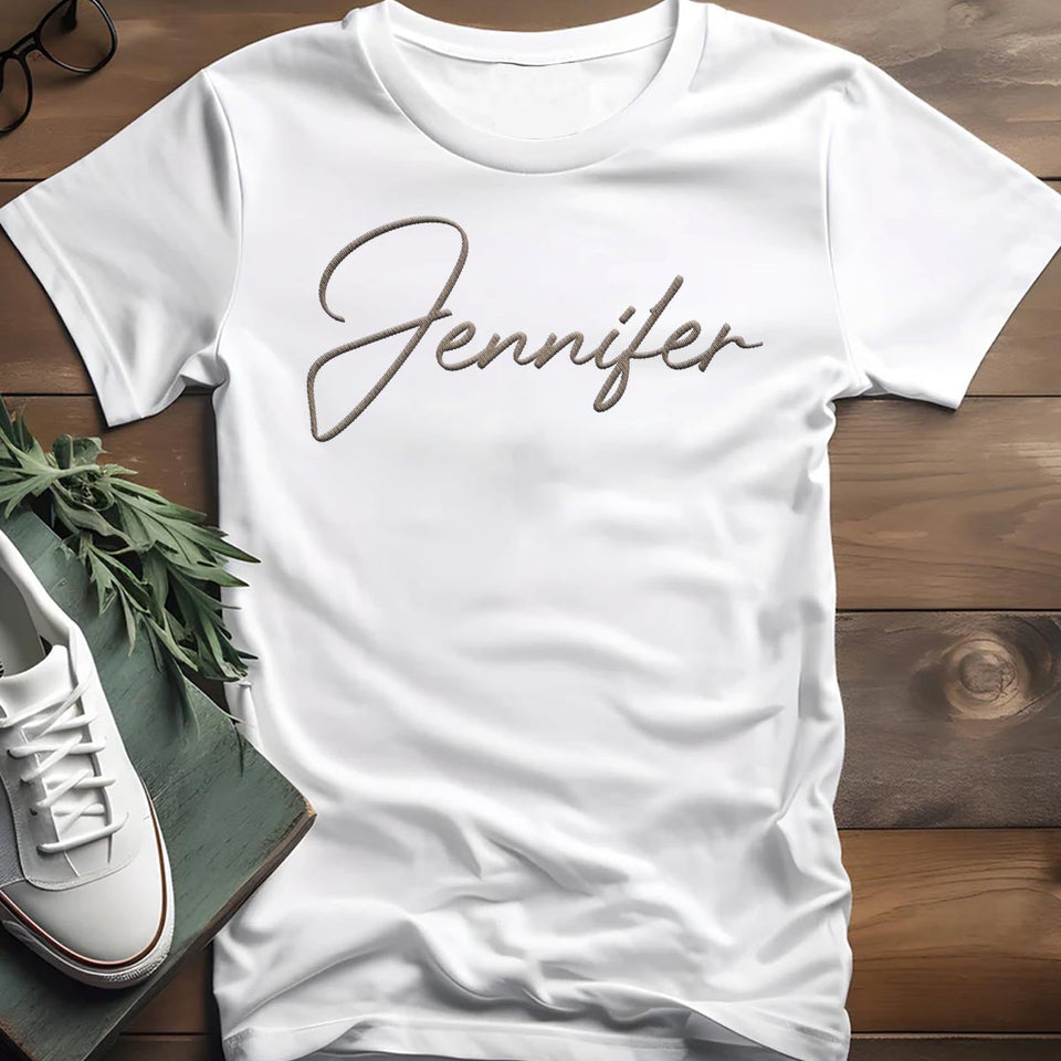 Custom Name - Personalized Step Mom Embroidered T-shirt