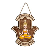 I Am Loved I Am Safe - Personalized Yoga Wood Sign
