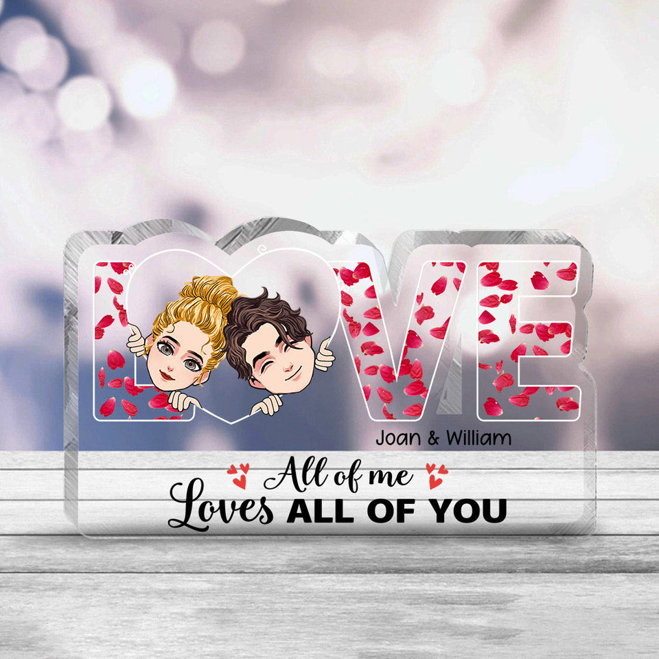 This Is Us - Couple gift for husband, wife, boyfriend, girlfriend, dog lover - Personalized Custom Shaped Acrylic Plaque