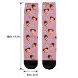 Funny Icon Pattern - Personalized Bestie Socks