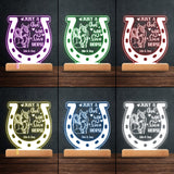 Just A Girl Who Loves Horse - Personalized Horse Shaped Plaque Light Base