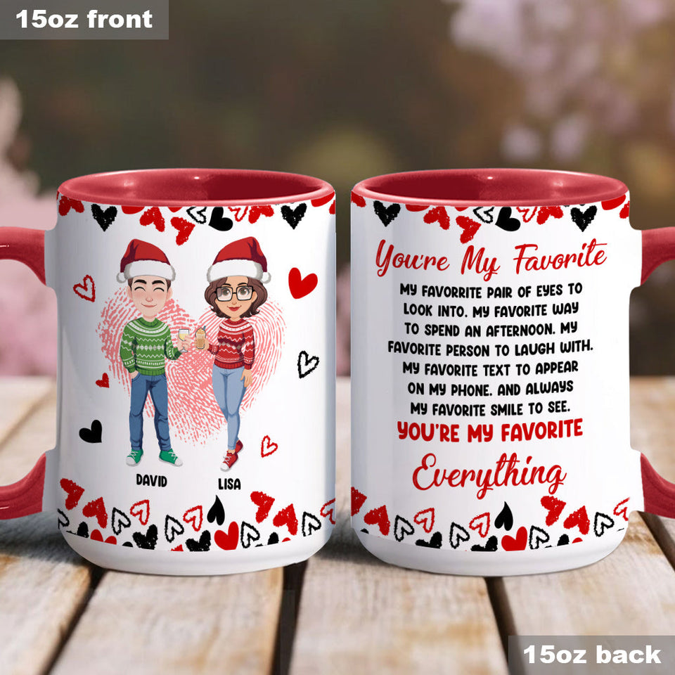 You Are My Favorite Everything - Personalized Couple Accent Mug