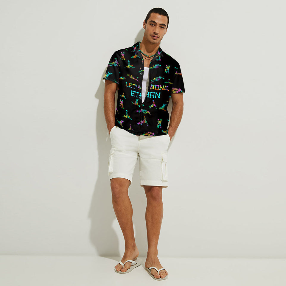 Let's Bone - Personalized Skull Hawaiian Shirt