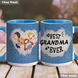 Best Grandma / Mom Ever - Personalized Grandma Accent Mug