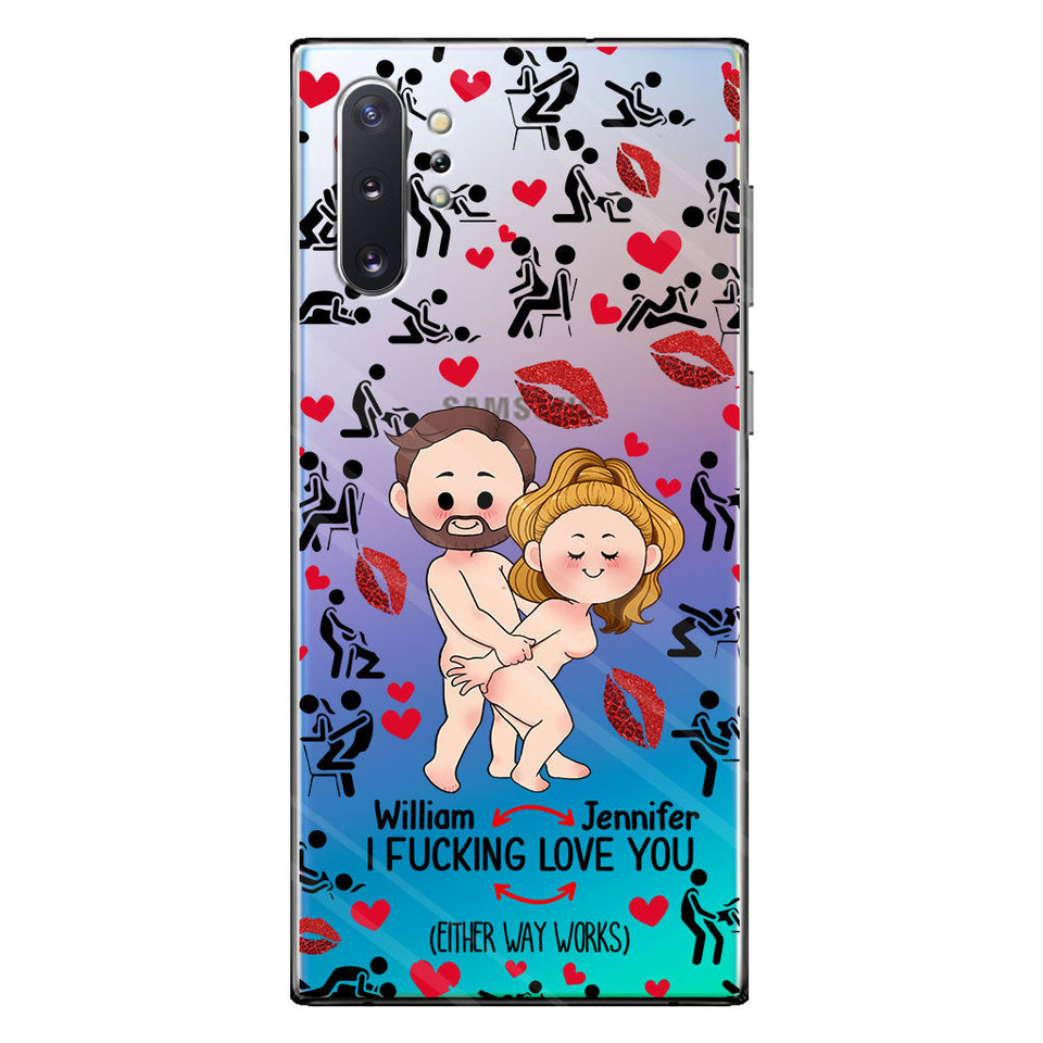 I Love You - gift for husband, wife, boyfriend, girlfriend - Personalized Clear Phone Case