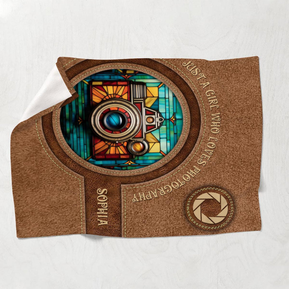 Just A Girl Who Loves Photography - Personalized Photography Blanket