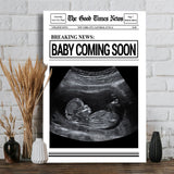 Baby Coming Soon - Personalized Mother Canvas And Poster