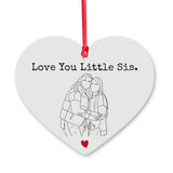Love You Lil Sis - Personalized Sister Ornament