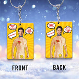 The Man The Myth The Legend - Personalized Husband And Wife Keychain