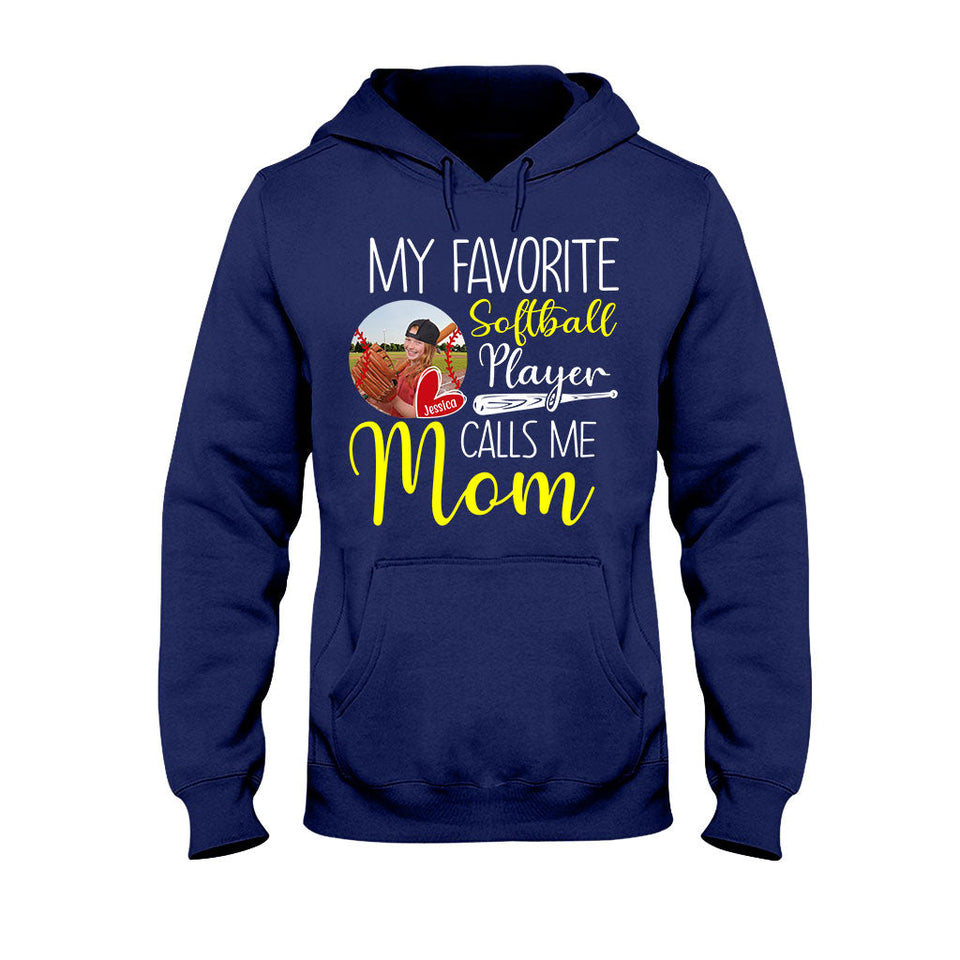 My Softball Player Calls Me Mom Grandma - Personalized Softball T-shirt And Hoodie