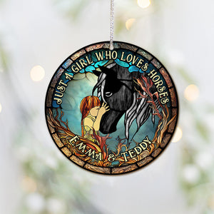 Just A Girl Who Loves Horses - Personalized Horse One-sided Ornament