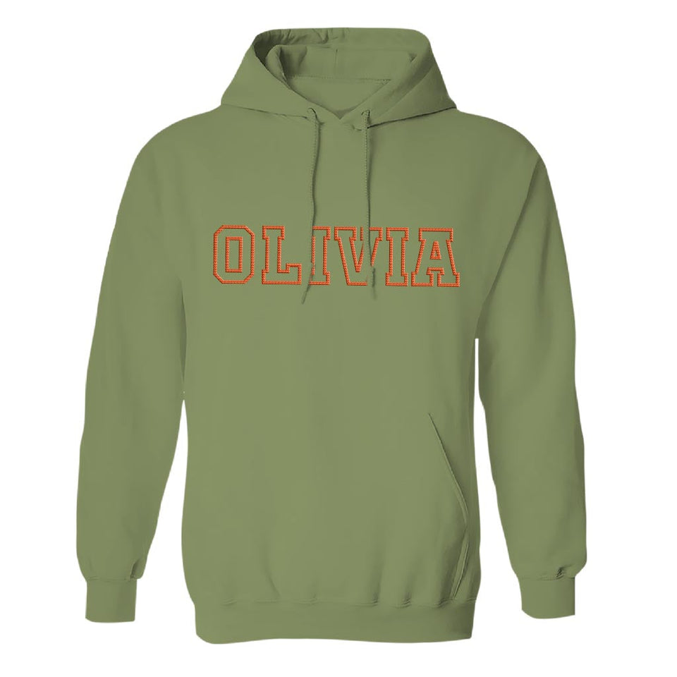 Custom Name - Personalized Bestie Embroidered Hoodie