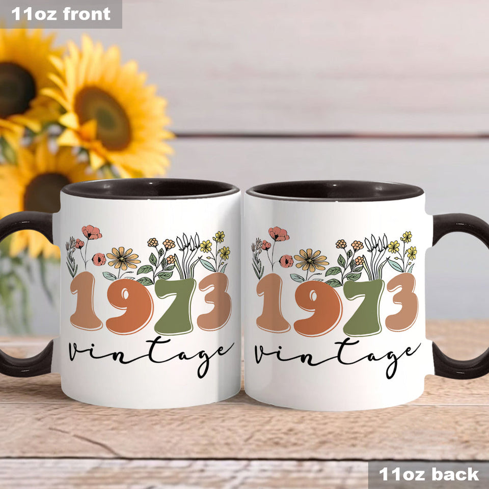 Vintage Version - Personalized Birthday Accent Mug