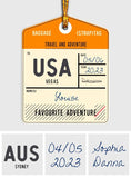 Favorite Adventure - Personalized Travelling Ornament