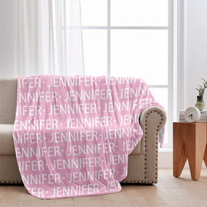 Custom Name Pattern - Personalized Bestie Blanket