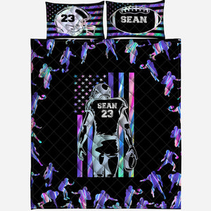 Love Football - Personalized Football Quilt Set