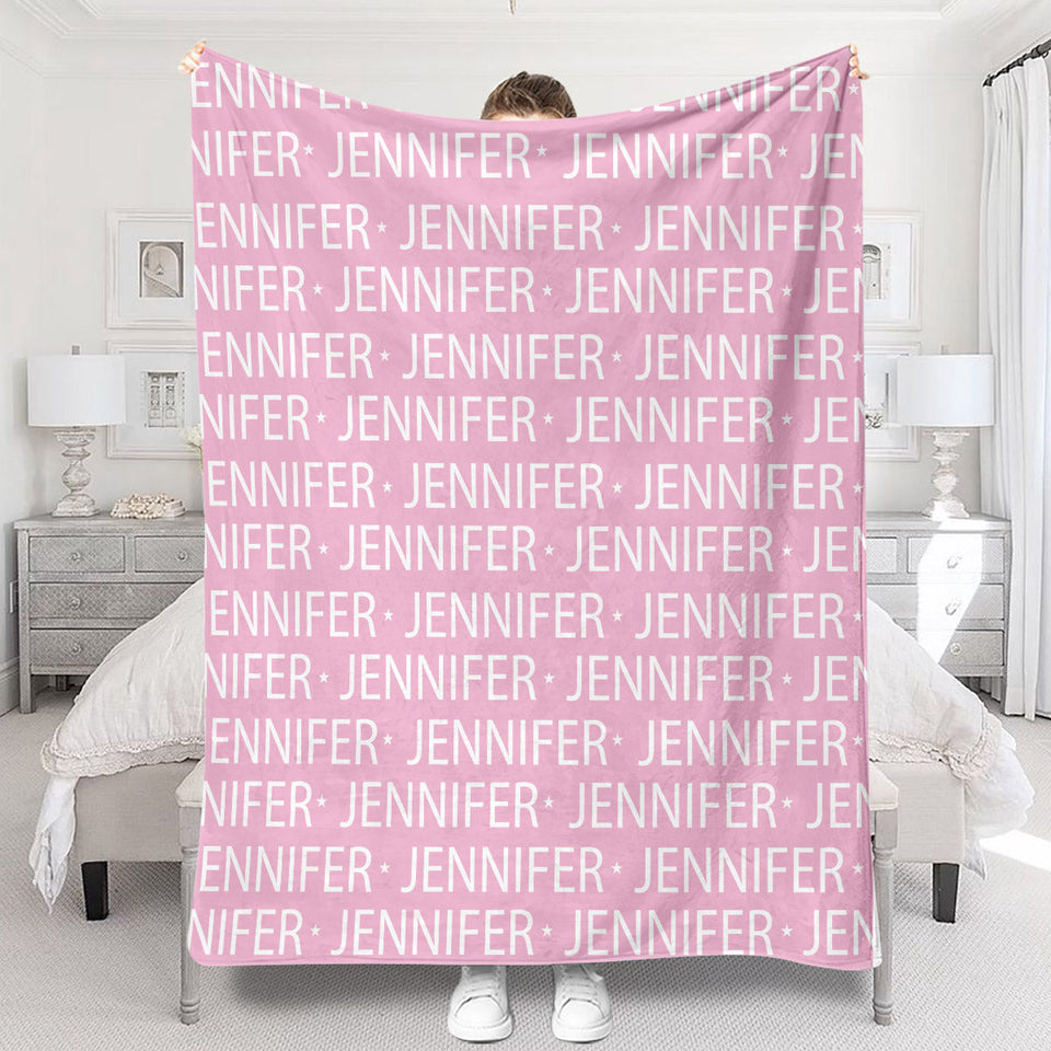 Custom Name Pattern - Personalized Bestie Blanket