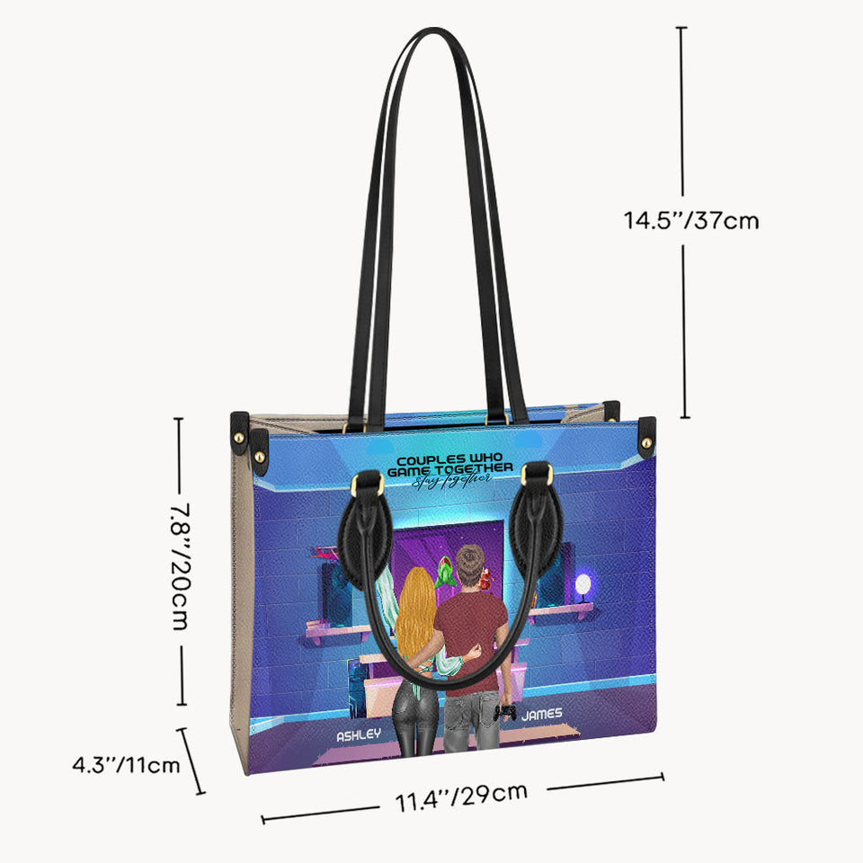 I Will Always Be Your Player Two - Video Game gift for boyfriend, husband, wife, girlfriend - Personalized Leather Handbag