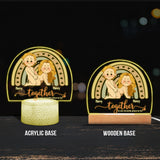 Together Is Our Favorite Place To Be - Personalized Couple Shaped Plaque Light Base