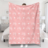 Custom Name Heart Pattern - Personalized Step Mom Blanket
