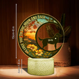 I Love You To The Moon And Back - Gift for dog lovers - Personalized Shaped Plaque Light Base