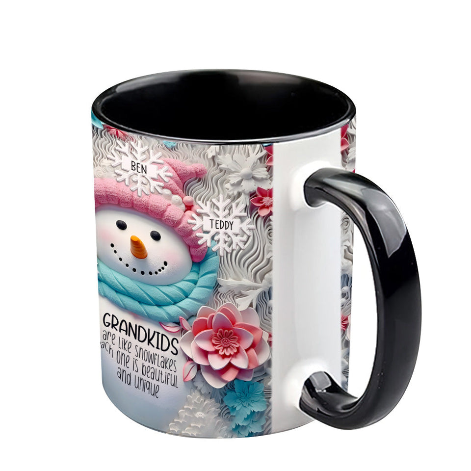 Grandkids Are Like Snowflakes - Gift for grandma - Personalized Accent Mug