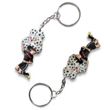 Happy Football Player - Personalized Football Keychain