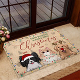 Have Yourself a Furry Little Christmas - Personalized Dog Doormat