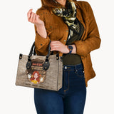 Love Books And Cats - Personalized Book Leather Handbag