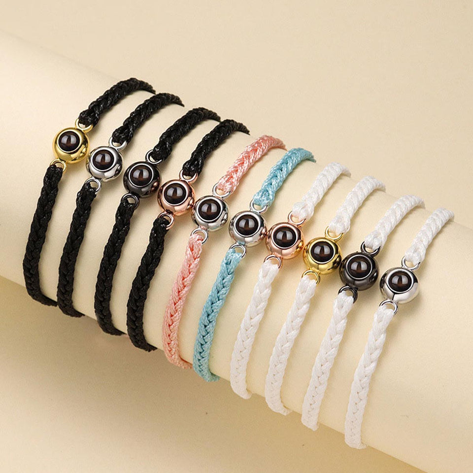 Photo Inserted Father Bracelet - Personalized Father Projection Bracelet