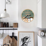 Time Spent With Cats Is Never Wasted - Personalized Cat Wall Clock