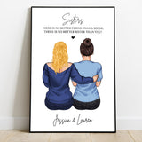 No Better Friend - Personalized Sibling Canvas And Poster