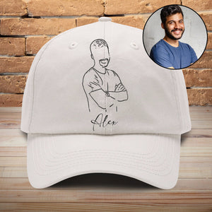 Custom Photo - Personalized Son Embroidered Classic Cap