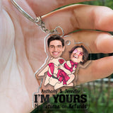 I'm Yours - Personalized Couple Transparent Keychain