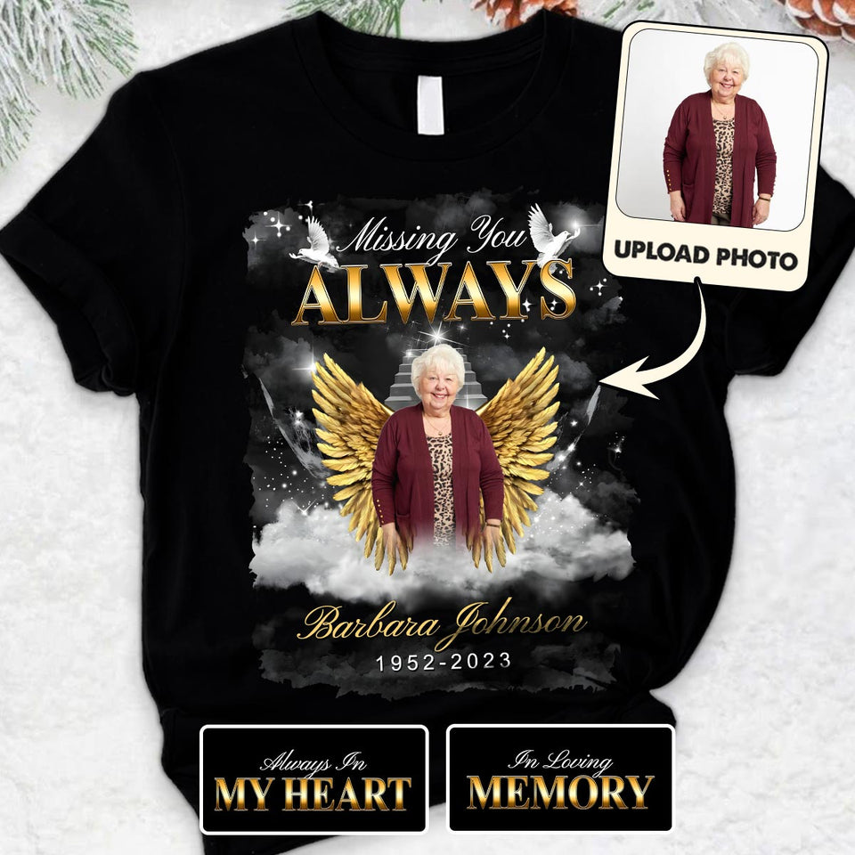 Toujours dans mon cœur - T-shirt et sweat à capuche commémoratifs personnalisés