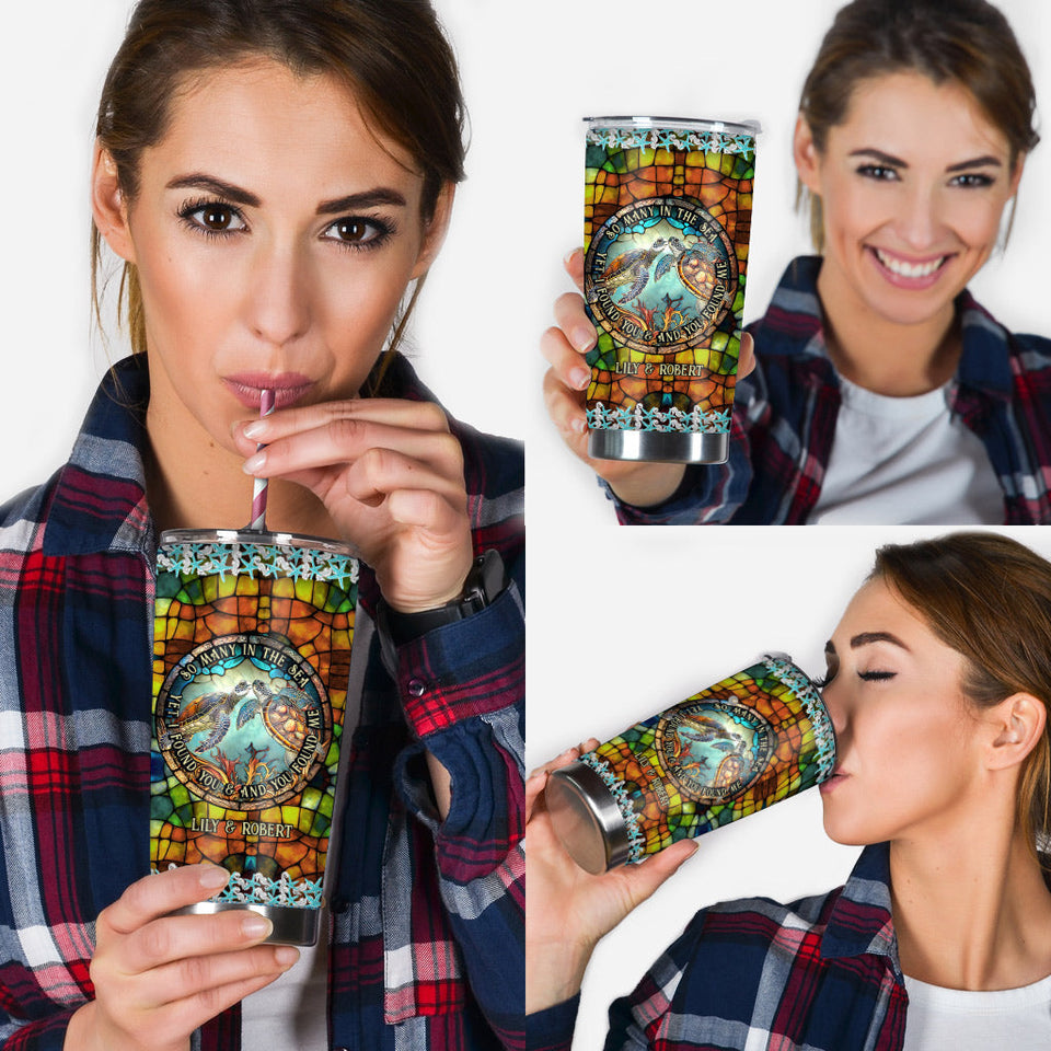 So Many In The Sea - Personalized Turtle Tumbler
