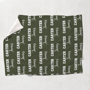 Custom Name Pattern - Personalized Kid Blanket